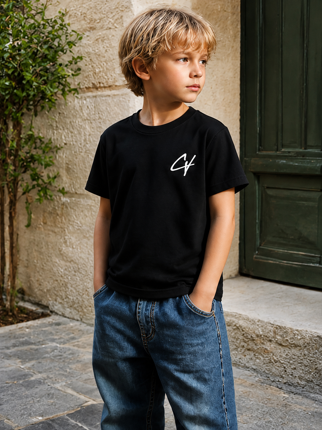 Slim-Fit Tee — worn